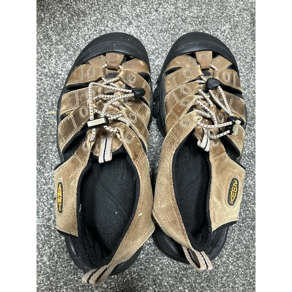 Keen‎ Men's Sandals Sz 8 NEWPORT Bison Brown Leather Fisherman Sport WaterProof